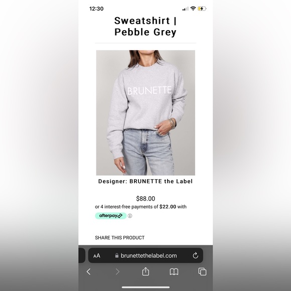 Brunette the label “jet black” crew - Picture 3 of 4